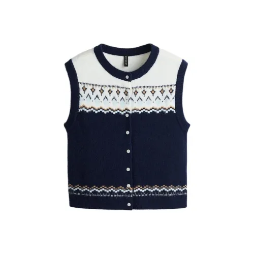 H M Морской Синий Женские Майки