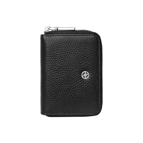 AOKANG Доска для карт из коровьей кожи Key Pouch Стандартный Мужской Черный