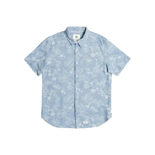 Quiksilver Светло-Синие Мужские Рубашки