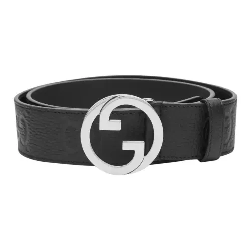 GUCCI Кожаные ремни Мужской Черный 4CM