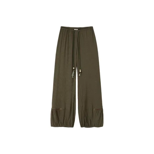 CONP Серый Зеленый Женские Повседневные Штаны