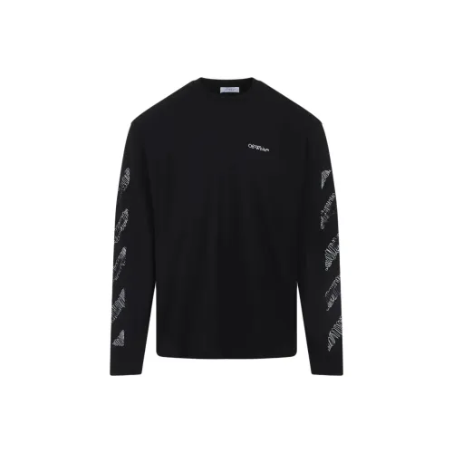 Off Белый Черный Мужские T-рубашки