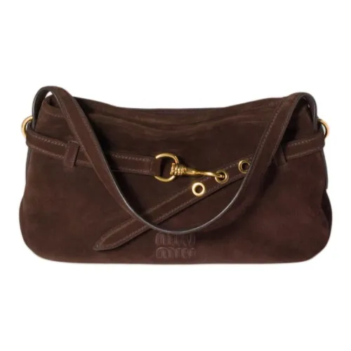 MIU MIU Aventure Кожа Сумка Женская Темно-Коричневая