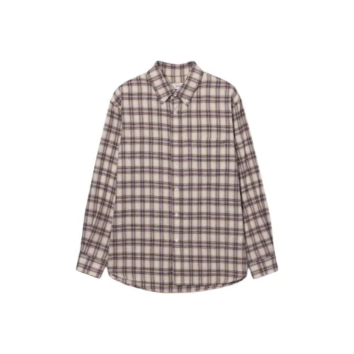 Dunst Унисекс Check Фланелевая рубашка нежно-розового цвета унисекс