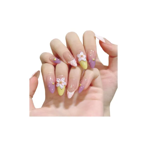 KDOW Коралловый Гавайи Пляж Броги Фиолетовый Оболочка Nail Art Миндаль Смешанный цвет Румяна Stain Стиль Инстаграм