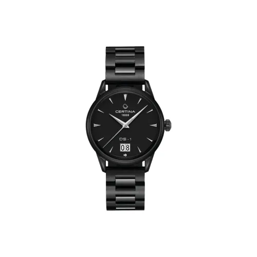 Certina Автоматический Механический Механизм Мужские Часы Часы 41 мм Черный Циферблат