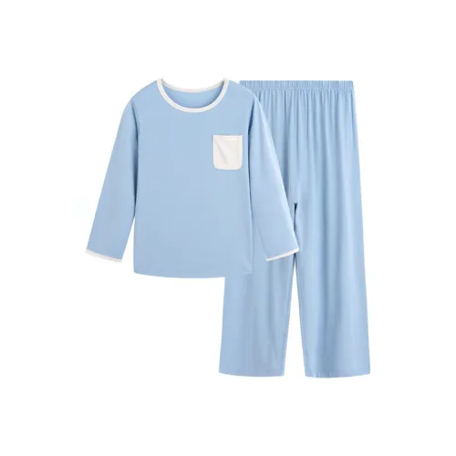 Euv Modal Домашние комплекты Осенние и Зимние Пижамы 2 штуки Мода Многоцветные Детские