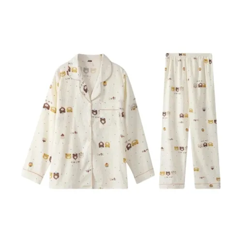 XIAFENYAN Абрикос Женские Пижамные Комплекты