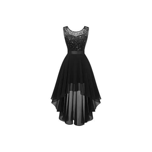 ZEKIKO STUDIO Черное Женское Платье без Рукавов