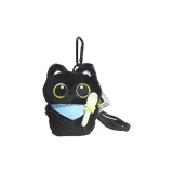 Синий нагрудник + белый ложка - большой глаз, черный кот