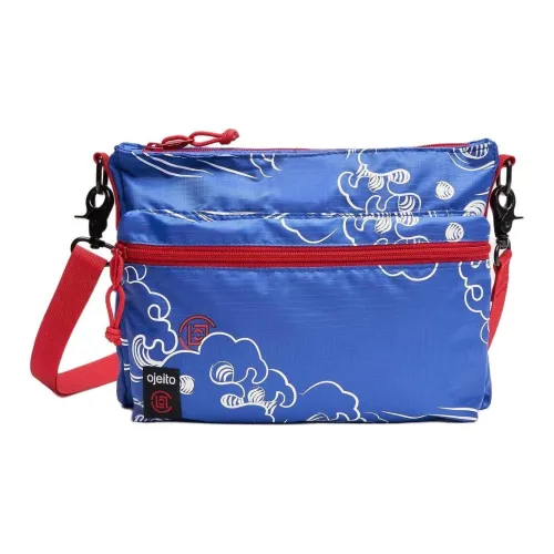 OJEITO Холст Плечевая сумка Стандартная Унисекс Синий Красный