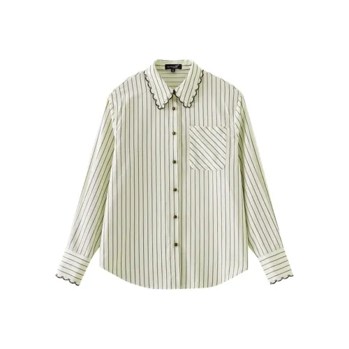 OUNIXUE Khaki Женские Рубашки