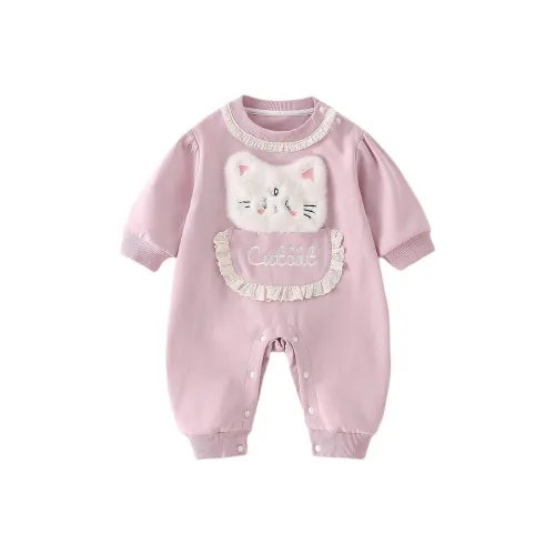 XiaoJinBu Розовые Детские Комбинезоны Ползунки