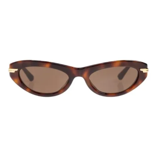 Bottega Veneta Металл Ацетат Кошачий глаз Солнцезащитные очки Женские Коричневый
