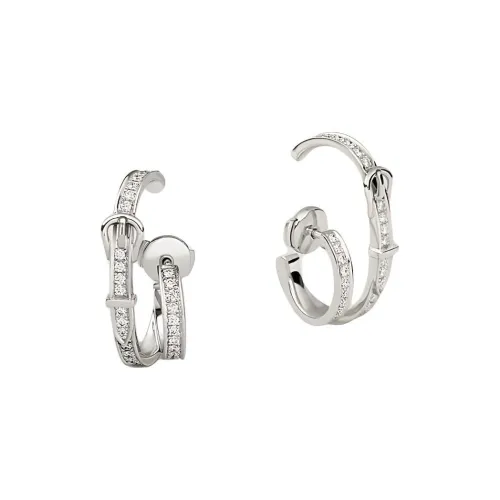 Серьги HERMES с бриллиантами унисекс белый