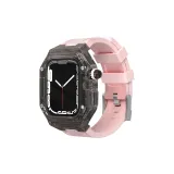 Прозрачный черный + розовый