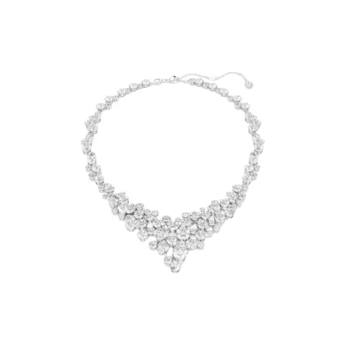 Swarovski Constella Кристальные ожерелья Унисекс Серебряный