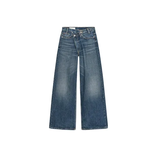 ZARA Trf Морской синий Женские Джинсы