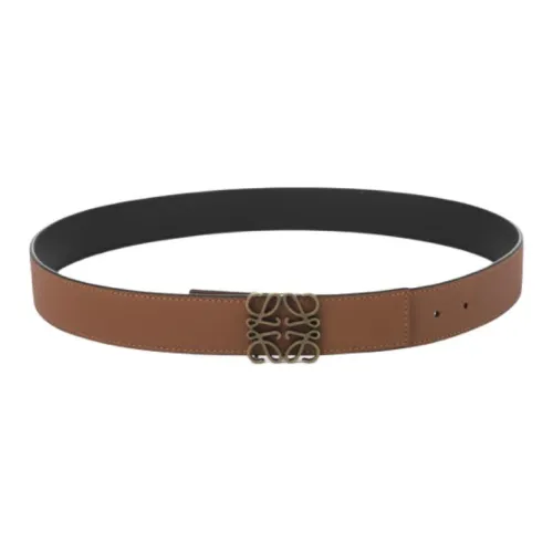 LOEWE Совместное издание Телячья кожа Кожаные ремни Мужской Коричневый 3,5см