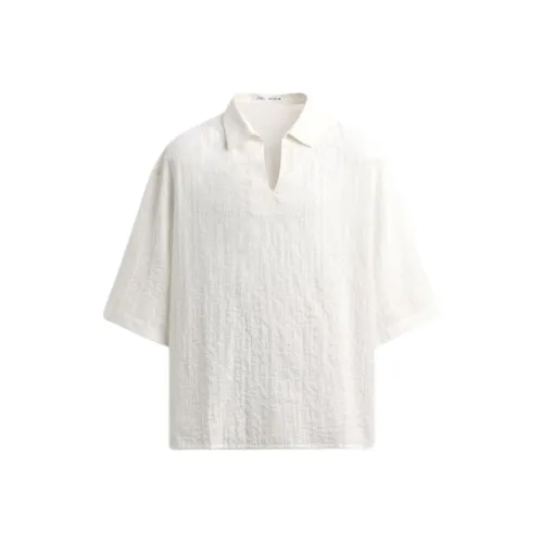 ZARA Белая Мужская Поло