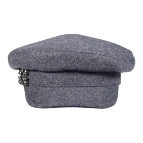 Roger Vivier Чистая шерсть Фетр Шапки и Кепки Унисекс Серый
