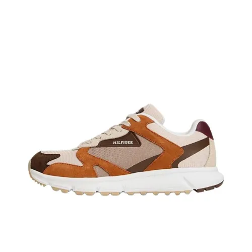 Tommy Hilfiger Trainers Low Топ Кэжуал Мужской Белый Коричневый