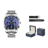 Стальной браслет, натуральный, синий