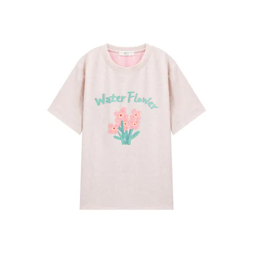 Another alley Oats Пудра Женские T-рубашки