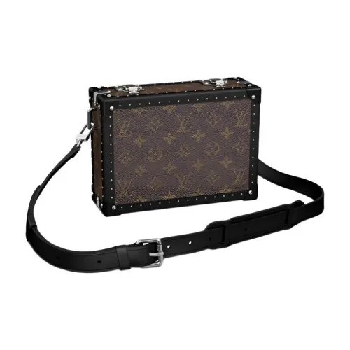 LOUIS VUITTON Сумка через плечо из коровьей кожи с покрытием холст маленький мужская коричневая