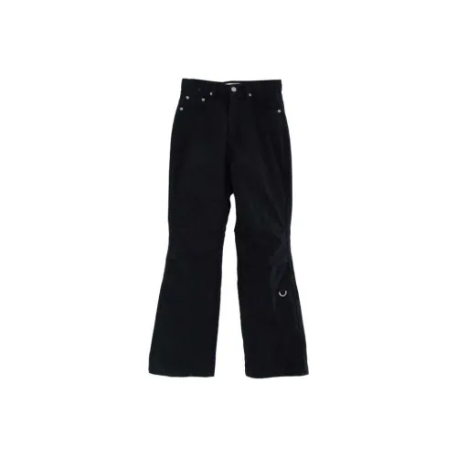 LOWEAR Высокая талия Pintuck Ботинки Cut Брюки Повседневные брюки Женские