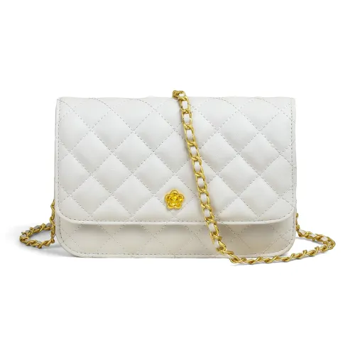 PT'SON Коровья кожа Сумка через плечо Стандартная Женская Белая