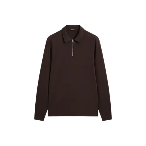 Massimo Dutti Темно-коричневая мужская поло