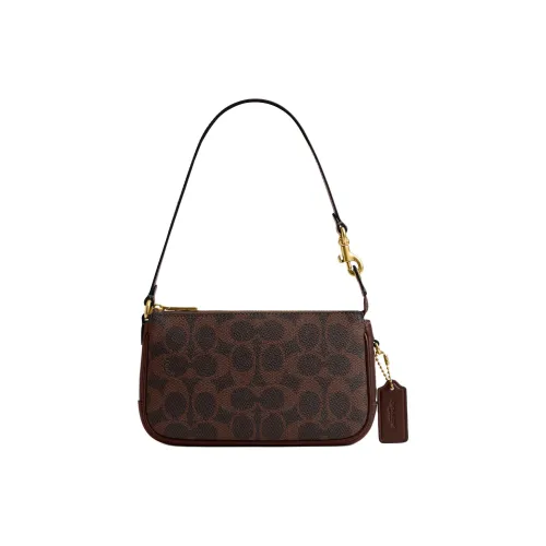 COACH Plaza Сумка из искусственной кожи с коровьей кожей через плечо маленькая женская кленовый коричневый