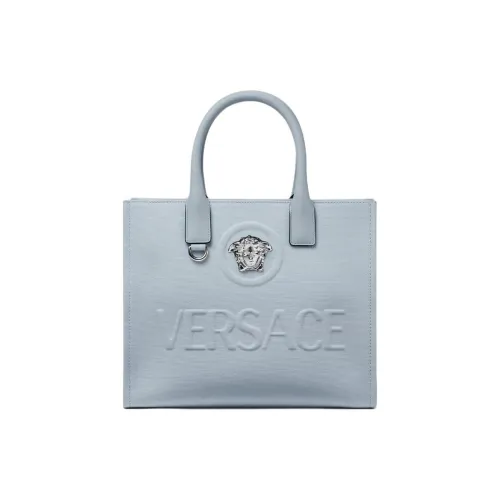 VERSACE La Medusa Хлопок Тоут Сумка Сумка для покупок Сумка на плечо Сумка Маленькая Женская Синяя
