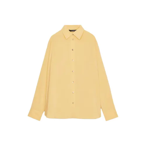 ZARA Women's Yellow Shirts ZARA Женские Желтые Рубашки