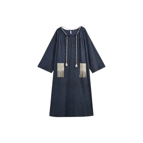 Same Language Ночная сорочка Женская Темно-синяя