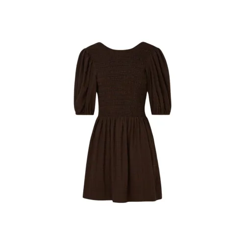 GANNI Короткое платье с короткими рукавами женское