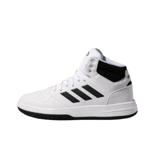 Adidas Neo Gametalker Амортизаторы Shock противоскользящие и устойчивые к истиранию MID баскетбольные кроссовки мужской белый черный