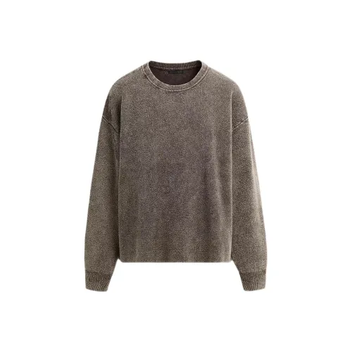 ZARA Темно-коричневый унисекс трикотаж