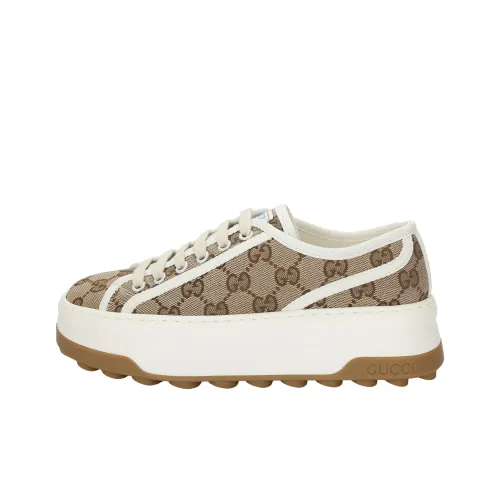 GUCCI Стильные Скейтбординги Женские Коричневый Белый