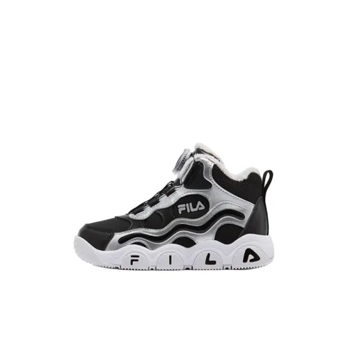 FILA KIDS JAGGER 2 Противоскользящий MID Топ Kids Lifestyle Shoes Черный Серебряный Детский