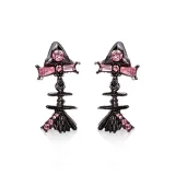 Сладкий, прохладный, серьги-гвоздики Fishbone [Черный]