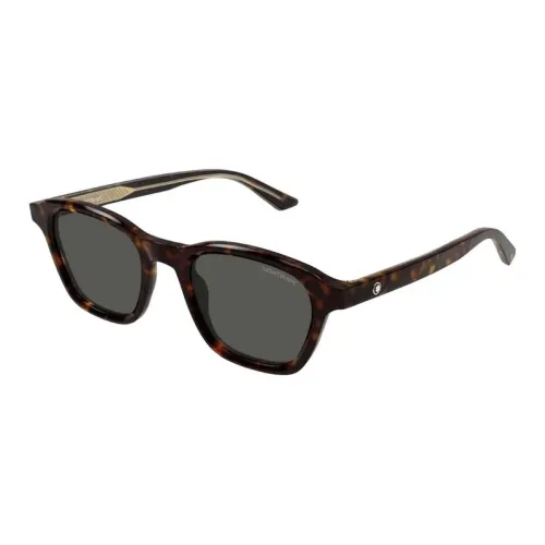 MONTBLANC Переработанный ацетат Квадратные Солнцезащитные очки Мужские Черепаховый