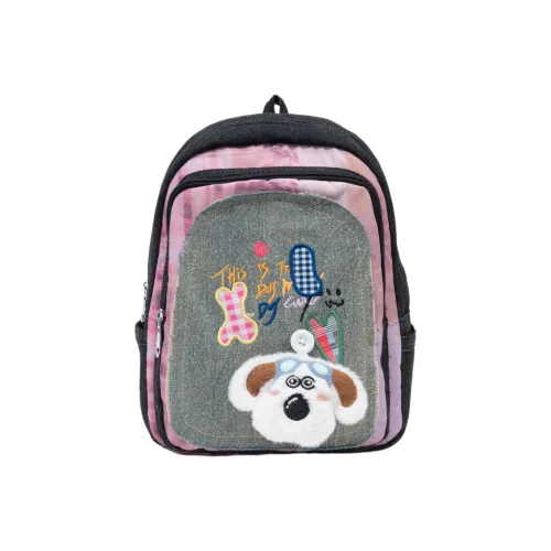 WRELS Nylon Backpack Standard Black Light Blue Dark Purple