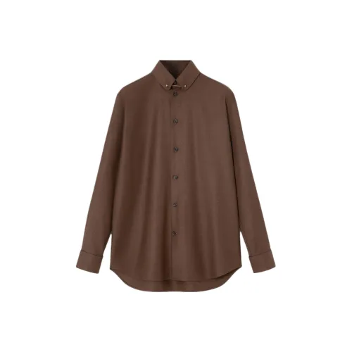 Loro Piana Рыжевато-коричневый Bark Женские Рубашки