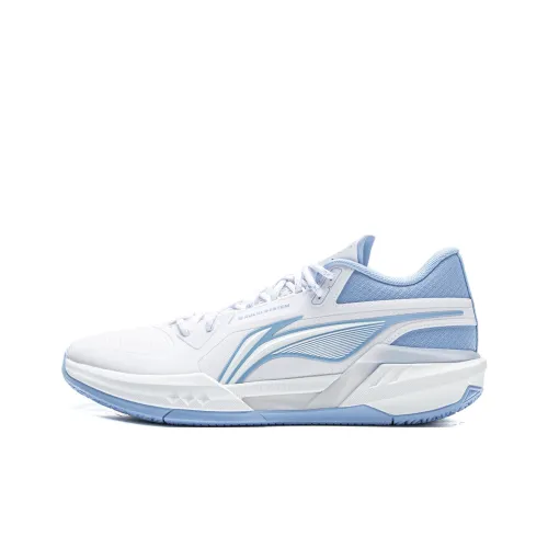 LINING Light Speed 3mid Баскетбольные кроссовки Низкий топ Стандартный Белый Снежный Синий Мужской