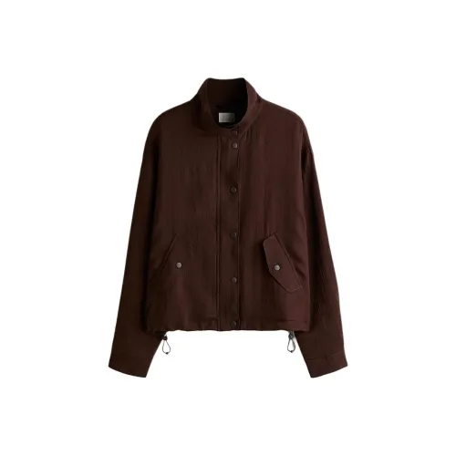 H M Темно-коричневые женские куртки