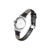 Чёрная кожа с белым циферблатом [Корона Коробка + Подвеска + Браслет]