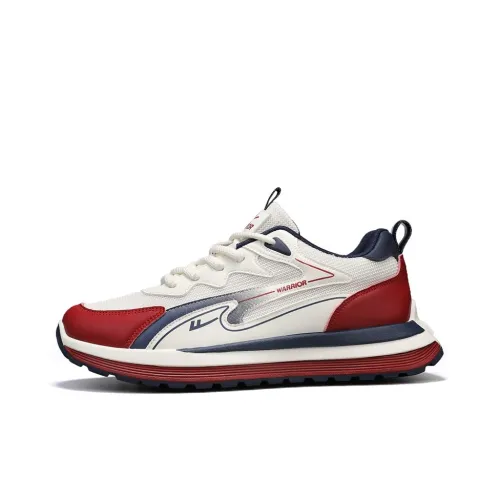 Warrior Аbrasion Resistant Легкий Увеличение Высоты Низкий Топ Повседневная Обувь Мужская Бежевый Красный Темно-Синий
