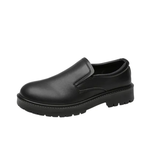 Warrior Повседневные кожаные туфли Мужские Матовый черный